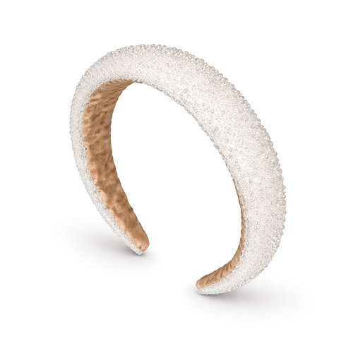 Cintillo Diadema Perlitas Fantasía Blanco