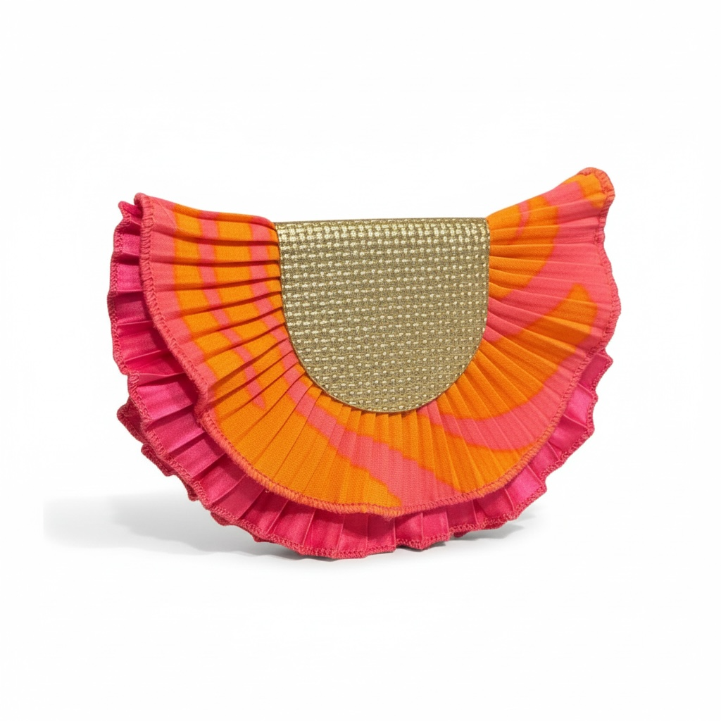 Traba Media Luna Print Fucsia