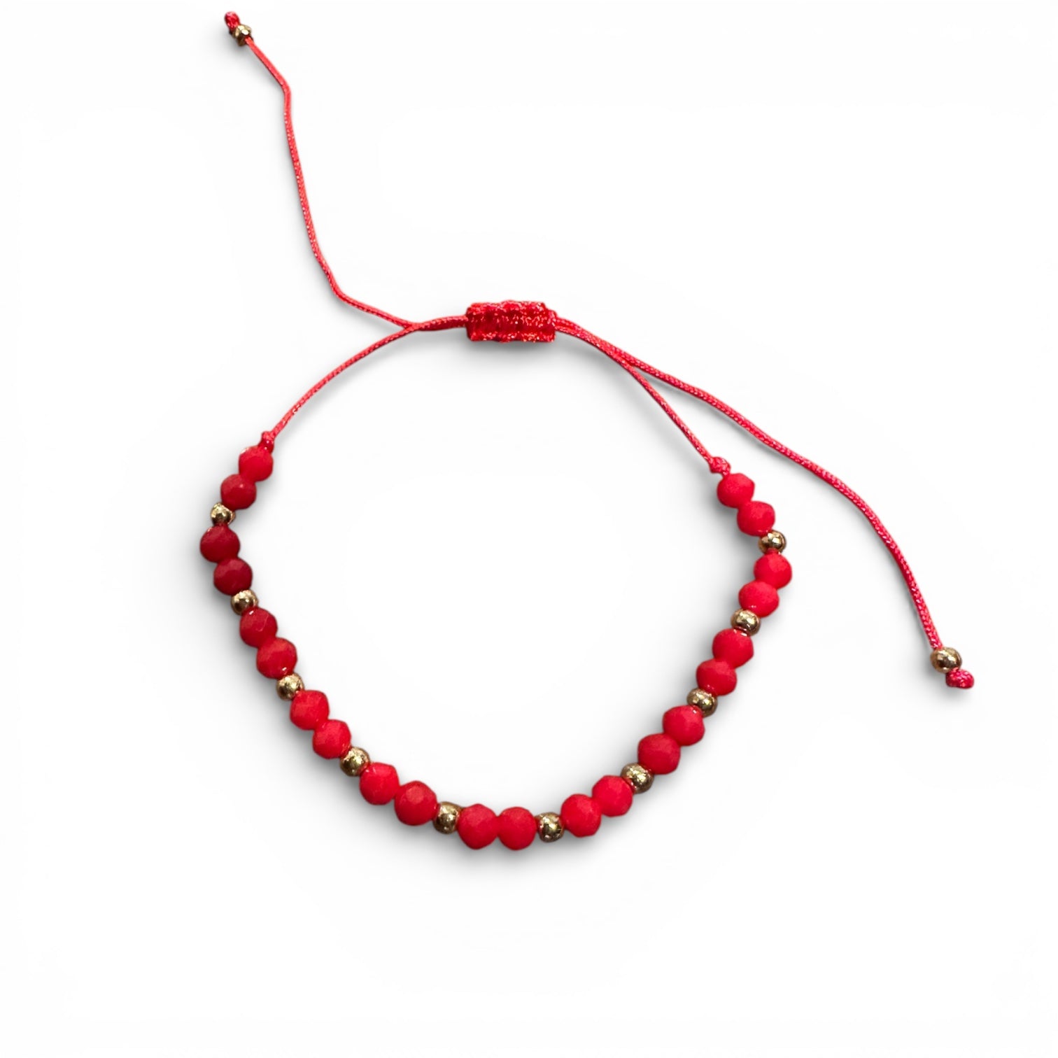 Pulsera Protección Rojo~Dorado