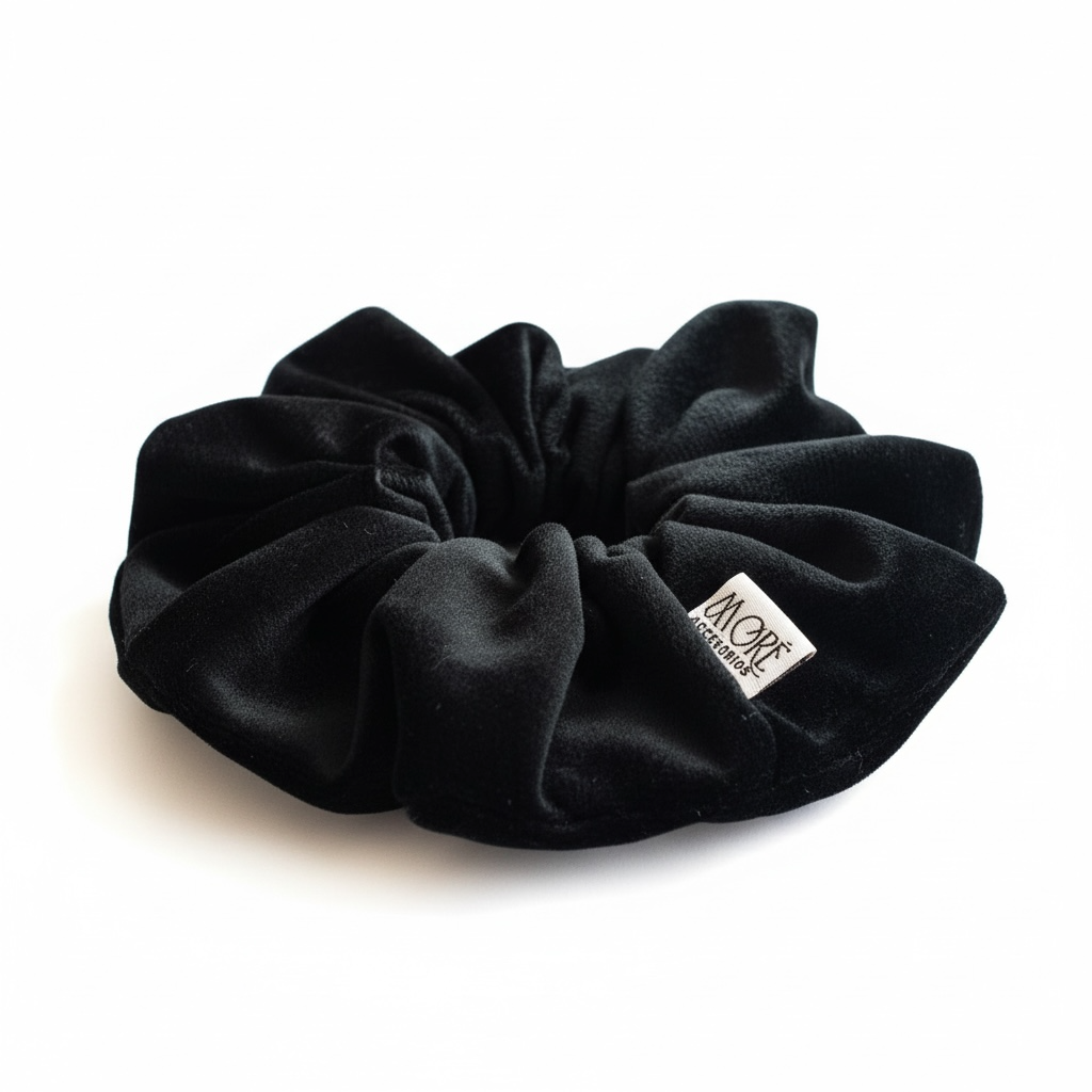 Scrunchie Velvet Negro